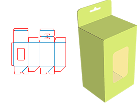 Self-adhesive bottom tube box, open window paste pvc/pet, visible internal products, color box, pape