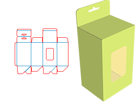 Self-adhesive bottom tube box, open window paste pvc/pet, visible internal products, color box, pape