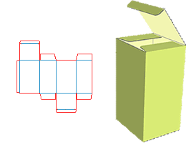 Up and down intubation box, color box, paper corrugated paper box, packaging structure design, packa