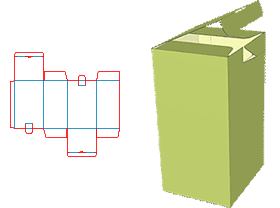 Up and down intubation box, color box, paper corrugated paper box, packaging structure design, packa