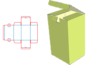 Double-in-button tube box