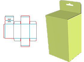 Up and down intubation box, card lock, hook box, aircraft hole hanging, color box, paper corrugated 