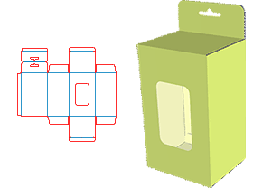 Up and down intubation box, hook box, aircraft hole hanging, color box, paper corrugated paper pit t