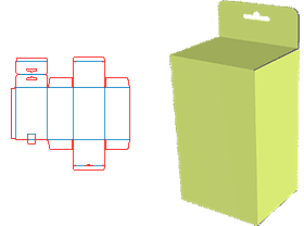 Up and down intubation box, card lock, hook box, aircraft hole hanging, color box, paper corrugated 