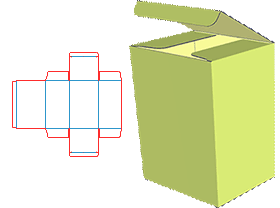 Up and down intubation box, color box, paper corrugated paper box, packaging structure design, packa