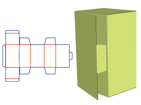 Two end openings, tube boxes, tab molding, promotional box design, packaging structure design