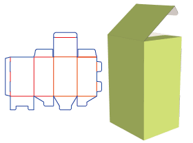 Lock bottom tube box, tab molding, latch locking port, transport packaging, cosmetic packaging desig