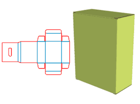 Up and down to intubation box, color box, paper-wrapped corrugated paper tray, packaging structure d