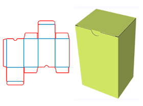 Up and down intubation box, color box, paper corrugated paper box, packaging structure design, packa