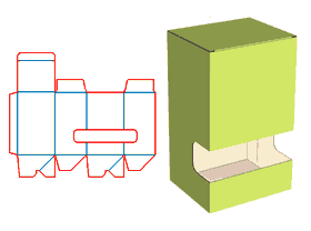 Hook Bottom Tube Box, open window paste pvc/pet, visible internal products, color box, paper corruga