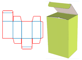 Up and down intubation box, color box, paper corrugated paper box, packaging structure design, packa