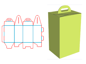 Hand-held lock bottom tube box, color box, paper-jamcorrugated paper pit tray, lid lock buckle is no