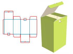 Up and down intubation box, color box, paper corrugated paper box, packaging structure design, packa