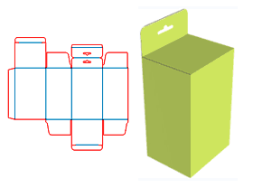 Up and down intubation box, hook box, aircraft hole hanging, color box, paper corrugated paper pit t