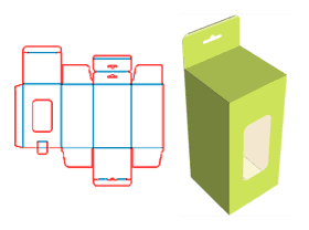 Up and down intubation box, hook box, aircraft hole hanging, color box, paper corrugated paper pit t