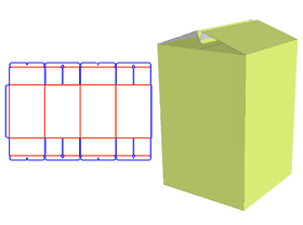 Four-piece tube box, up and down plug-in structure