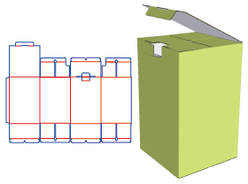 Four-piece tube box,Cover lock