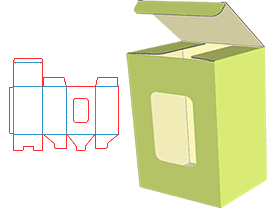 Lock bottom tube box, color box, paper corrugated paper box, packaging structure design, packaging