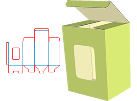 Lock bottom tube box, color box, paper corrugated paper box, packaging structure design, packaging