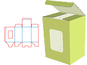 Lock bottom tube box, color box, paper corrugated paper box, packaging structure design, packaging