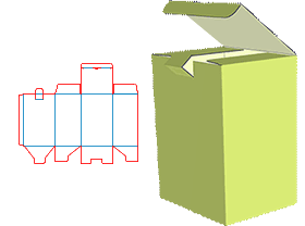 Pharmaceutical packaging design, lock-bottom packaging design, box design