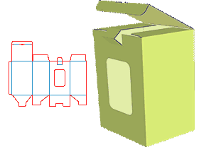 Lock bottom tube box, open window paste pvc/pet, visible internal products, color box, paper corru