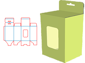 Self-adhesive bottom tube box, open window paste pvc/pet, visible internal products, color box, pape