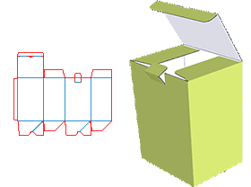 Adhesive bottom tube box, color box, paper corrugated paper box, lid and lock buckle is not easy to 