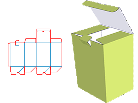 Sticky bottom tube box color box, paper corrugated paper pit tray, lid lock buckle is not easy to op