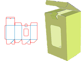 Sticky bottom tube box, open window paste pvc/pet, visible internal products, color box, paper corru