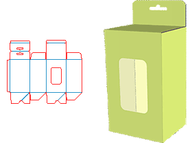 Self-adhesive bottom tube box, open window paste pvc/pet, visible internal products, color box, pape