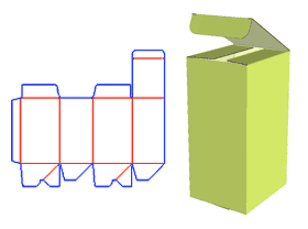 Food packaging design, self-locking bottom packaging design, color box, cardboard corrugated cardboa