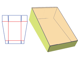 Trinket box design, packaging structure design, display box, tray box, bottom box, inclined box