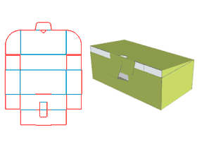 自鎖式托盤盒|盤式紙盒|翻蓋盒