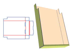 display packaging design|open style tray 