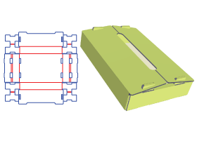 Flip box, flip-top box on both sides, packaging carton design, color box card-only, corrugated carto