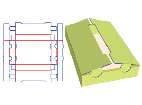 Flip box, flip-top box on both sides, packaging carton design, color box card-only, corrugated carto