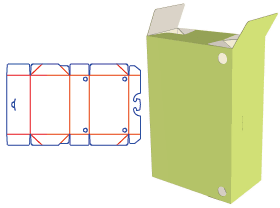 Box structure design, tray box, flip box structure, pizza box structure, pizza box structure, expres