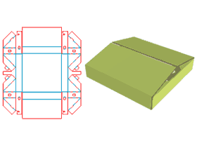 Flip box, flip lid box on both sides, packaging carton design, cushioning inner bracket, color box c