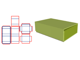Foldable book-shaped boutique box, semi-worn X, le
