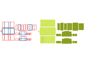 Book-type clamshell gray board X, leather shell seven plates, can be flattened for transportation