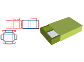 Drawer Type Boutique Box,V-Groove