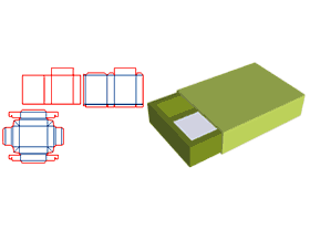 Drawer Type Boutique Box,V-Groove