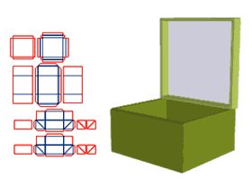 Foldable top and bottom luxury box, V-groove formi