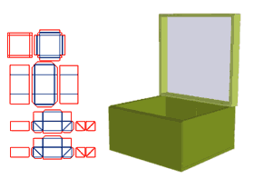 Foldable top and bottom luxury box, V-groove formi
