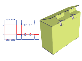 Gift packaging design, lid lock structure, fruit box, corrugated carton