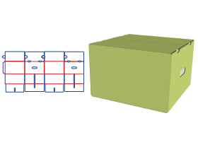 Slotted cartons, partitions and hand holes, one-in-one molding, fruit boxes, transport packaging, 4 