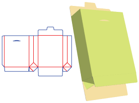 cosmetic packaging box design|self-lock design