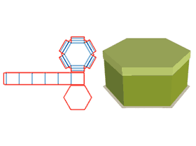 Hexaleta cake box, cake box, cake box structure design