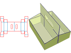 double compartment handhold box|abnormal packaging box